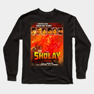 Sholay Red Gabbar Singh Long Sleeve T-Shirt